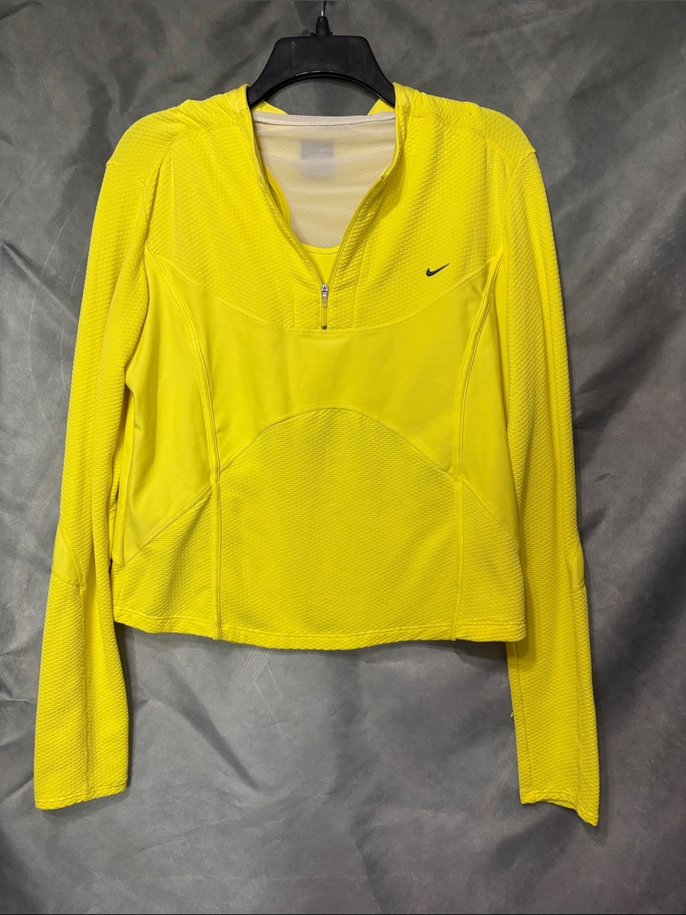 Nike Women's Bright Yellow Half-Zip Performance Pullover